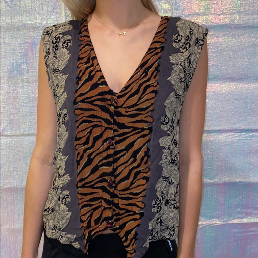 animal print vest / tank